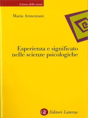 cover image of Esperienza e significato nelle scienze psicologiche